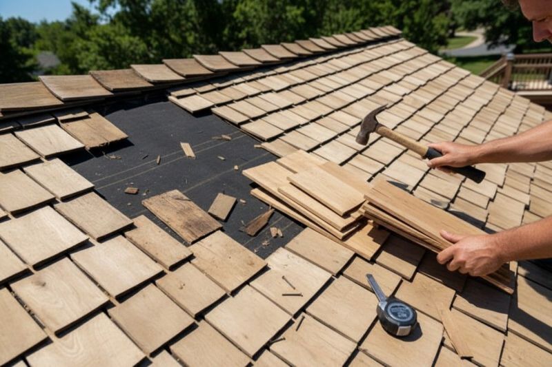 Wood Shingles Repair detail